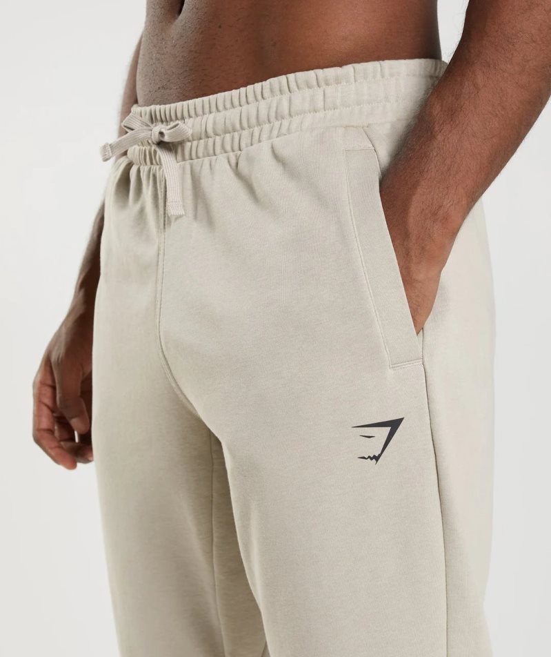 Men's Gymshark Essential Oversized Jogger Cream | NZ 2YVXMT